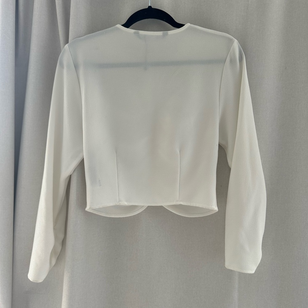 Zara Cream Ruched Blouse - Picture 2 of 2